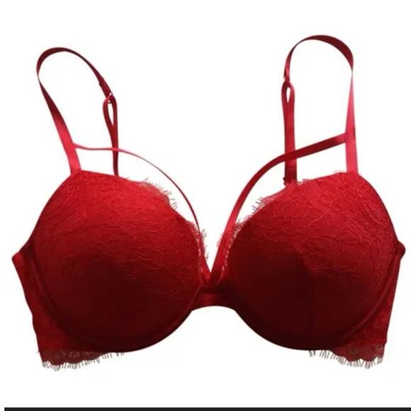 Victoria's Secret Other - Victoria's Secret very sexy red lace strappy bra sz 38dd